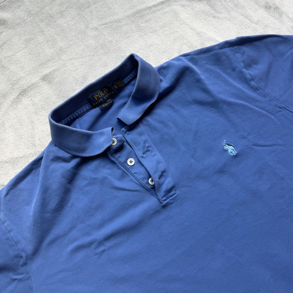 Polo Ralph Lauren Polo Men XL Blue Classic Fit Short Sleeve Pique Pony Logo